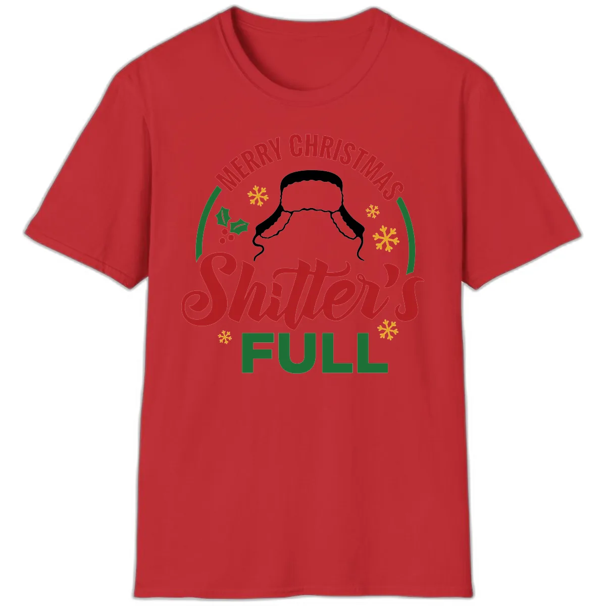 Christmas Shitter's Full Graphic T-Shirt in Red